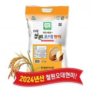 (당일도정) 2024년산 동철원농협 철원오대현미 4kg